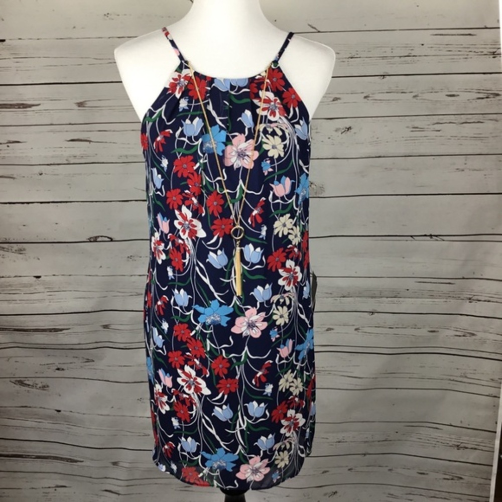 NWT Floral Sundress with Necklace Women's‎ Medium Preppy